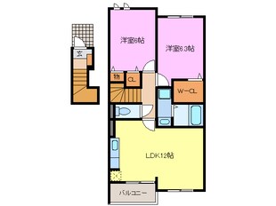 甚目寺駅 徒歩17分 2階の物件間取画像